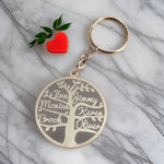 Load image into Gallery viewer, Personalized Tree of life Name Keychain Custom Family Members Name Keyrings Jewelry Dad Mom Sister Brothers Gift

