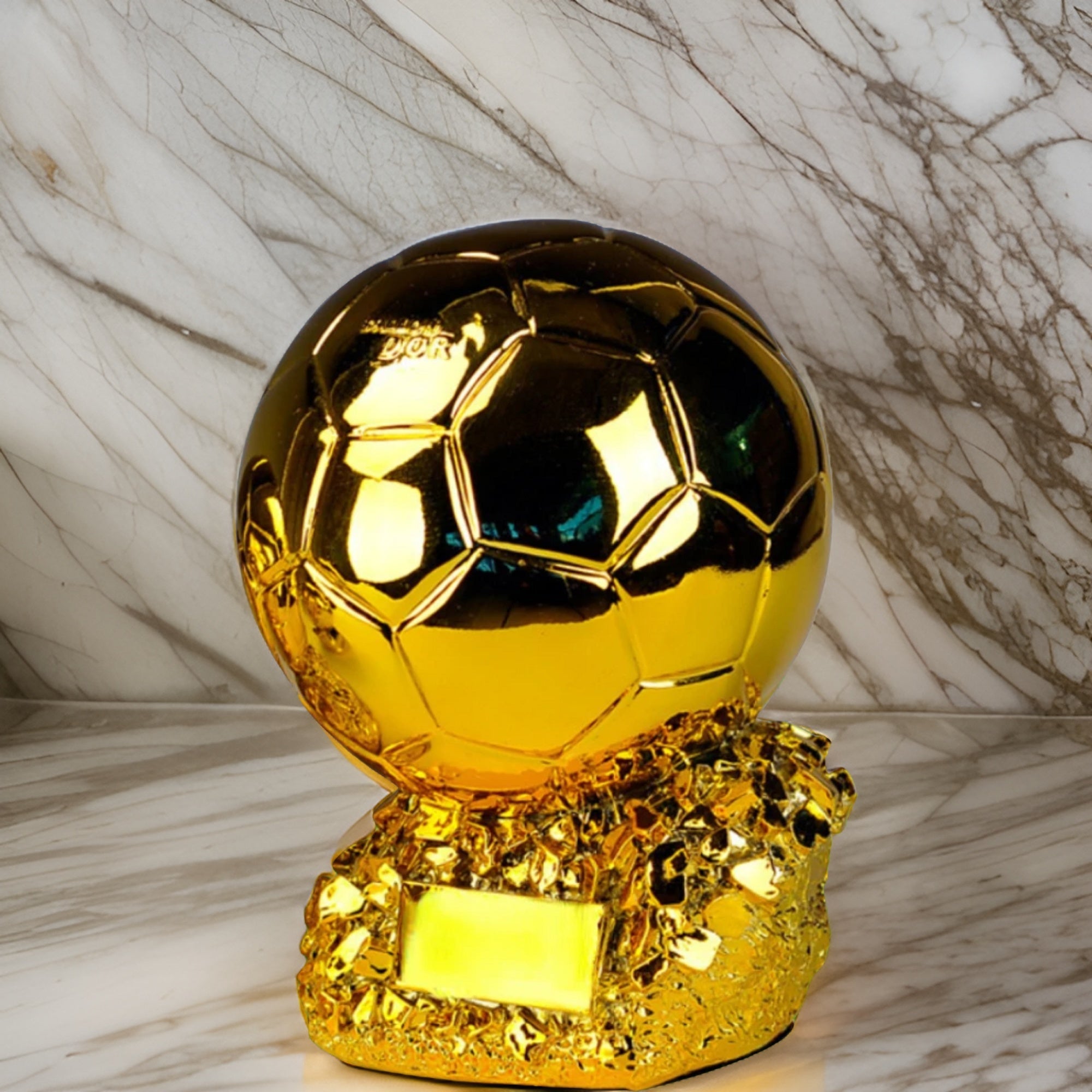 Golden Ballon Football Excellent Player Award Competition Honor Reward Spherical Trophy Customizable Gift for Childen Adult