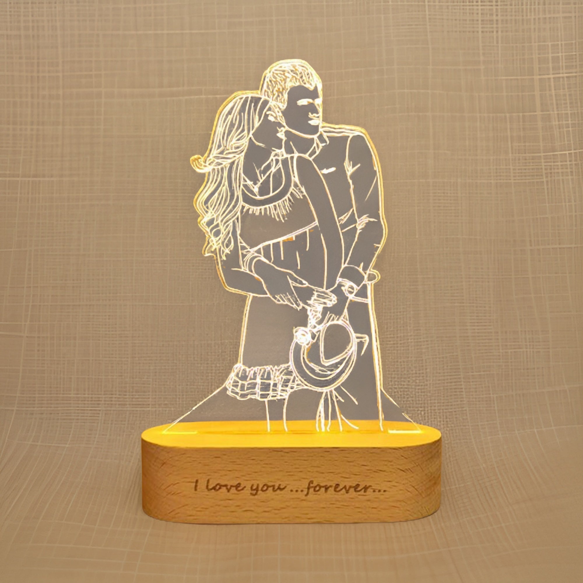 Personalized Custom Photo 3D Lamp Text Customized Bedroom Night Light Wedding Anniversary Birthday Mother's Father's Day Gift