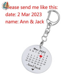 Load image into Gallery viewer, Calendar Keychain Couple Gift Customization Couple Name Acrylic Keychains DIY Name Date Custom Gifts Key Accessories Keyring
