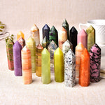 Load image into Gallery viewer, 1PC Colorful Natural Stones and Crystal Point Wand Reiki Healing Stone Tower Energy Ore Mineral Polished Crafts Home Decor New
